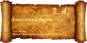 Kaminszky Amina névjegykártya